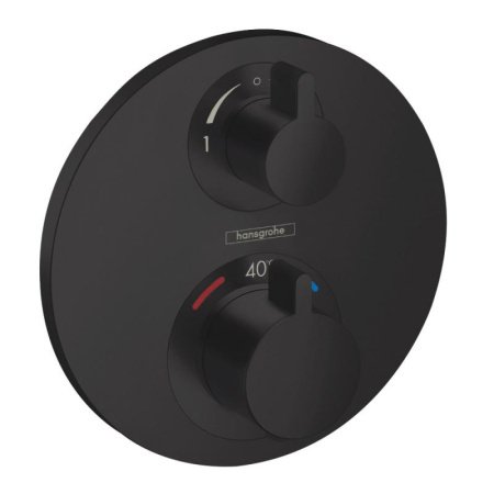 Термостат для душа на 2 потребителя Hansgrohe Ecostat S 15758670 черный матовый