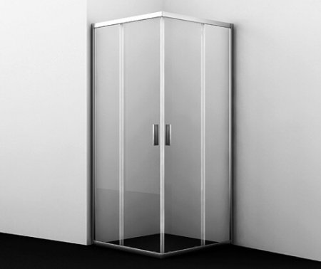 Душевой угол WasserKraft Lippe 45S02 80x80x185, профиль хром, стекло прозрачное