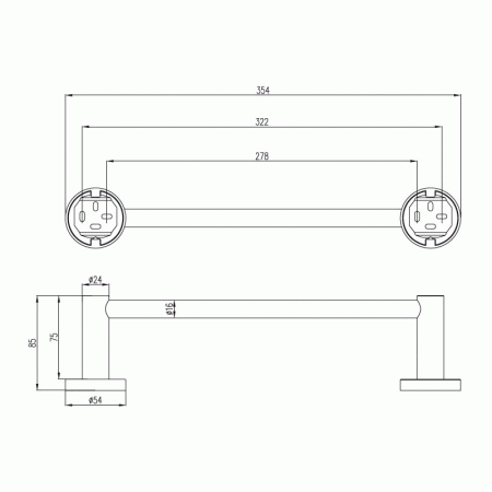 Полотенцедержатель Villeroy & Boch Elements-Tender TVA15102100061 хром