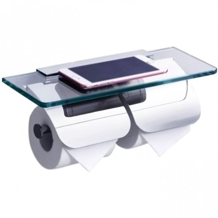 Держатель туалетной бумаги Rush Edge ED77132 двойной Хром