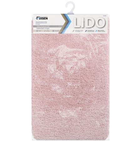 Коврик для ванной Fixsen Lido 1-ый, FX-3002B, розовый, 50х80см