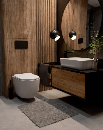 Смеситель для раковины AQUAme Como AQM6514MB черный матовый