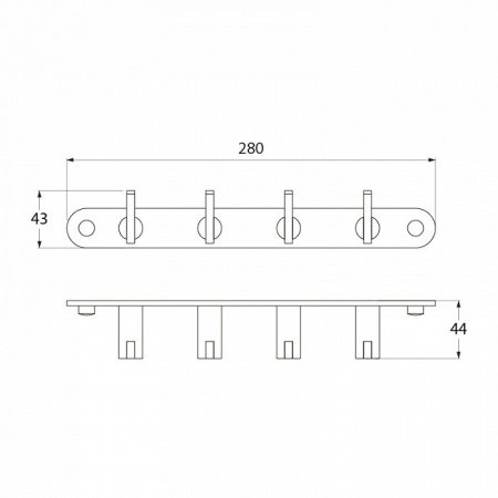 Крючок IDDIS Monet L0214 хром