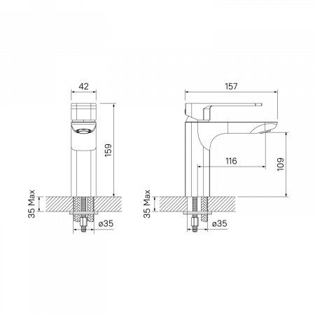 Смеситель для раковины IDDIS Slide SLISB00i01 хром глянцевый