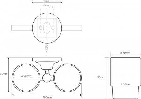 Держатель стакана Bemeta Retro bronze 144110027 Бронза