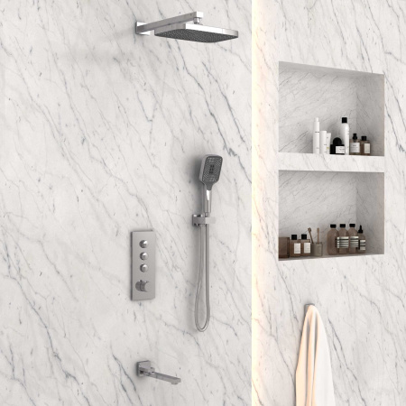 Душевой комплект Vincea VSFW-433T1CH встраиваемый, термостатический, 3 режима, хром