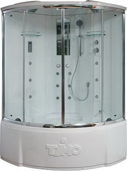 Душевая кабина Timo Lux Т-7755 150x150x220 профиль хром глянцевый, стекло прозрачное