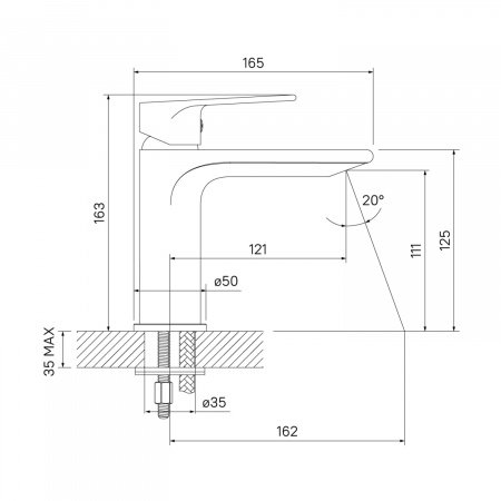 Смеситель для раковины IDDIS Edifice EDISB00i01 хром глянцевый