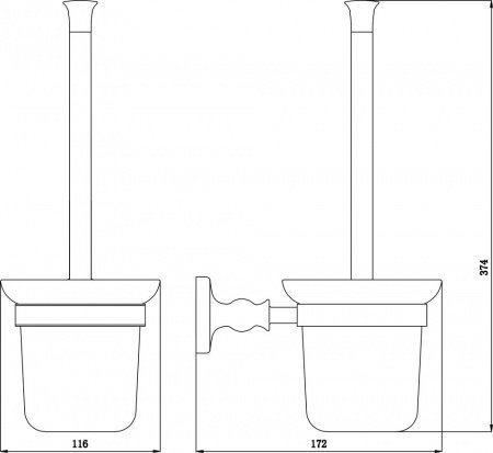 Ершик для унитаза Rush Crete CR35710 Бронза