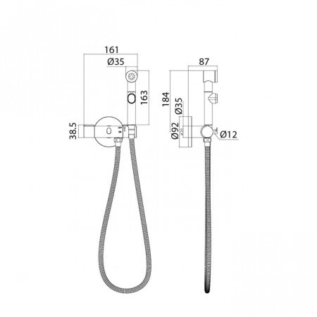 Гигиенический душ со смесителем IDDIS AXESBR0i08 хром