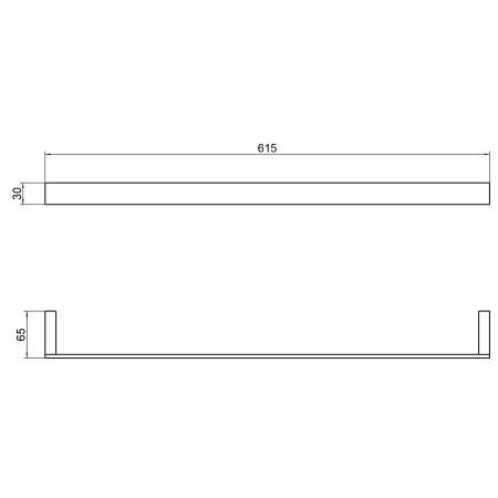 Полотенцедержатель 60см Timo Petruma 15253/03 черный матовый