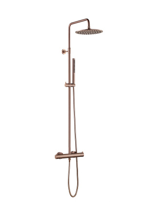Душевая стойка для душа с термостатом Benesque Lumiere 20010306 бронза брашированная