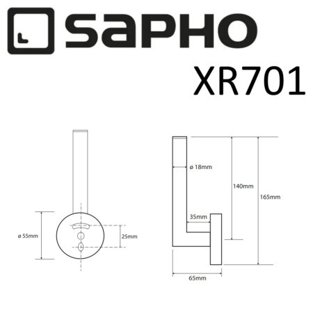Держатель туалетной бумаги Sapho X-ROUND XR701 хром