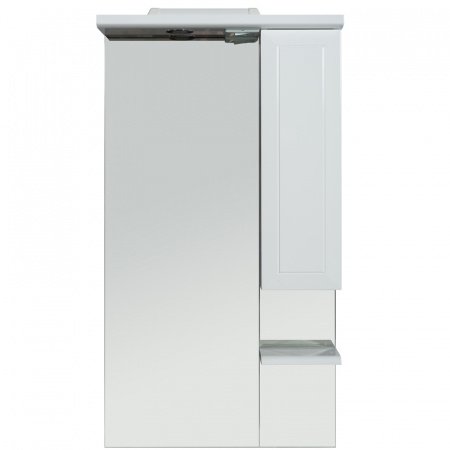 Зеркальный шкаф Rush Fiji 65 со светильником Белый глянец