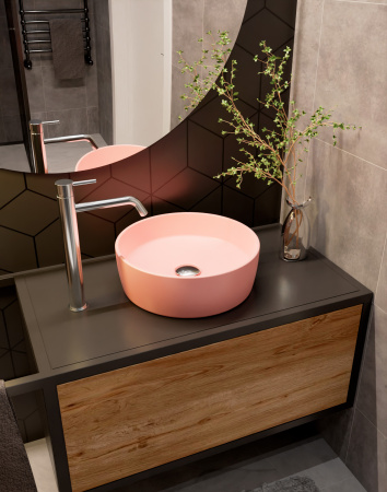 Раковина накладная 35.5см AQUAme AQM5012MB черный матовый