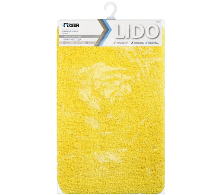 Коврик для ванной Fixsen Lido 1-ый, FX-3002Y, желтый, 50х80см