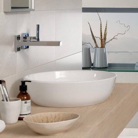Раковина накладная 43см Villeroy & Boch Artis 417943R1 alpin с покрытием CeramicPlus