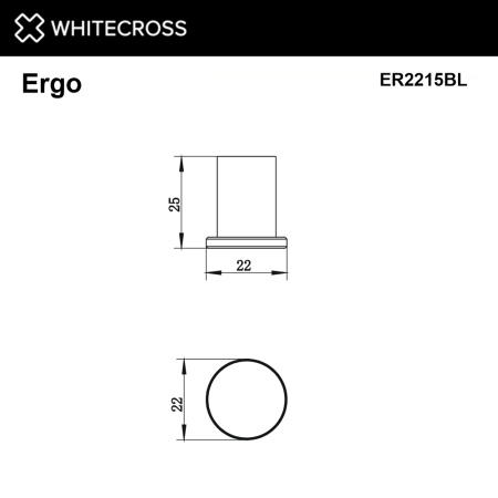 Крючок WHITECROSS Ergo ER2215BL (черный мат)