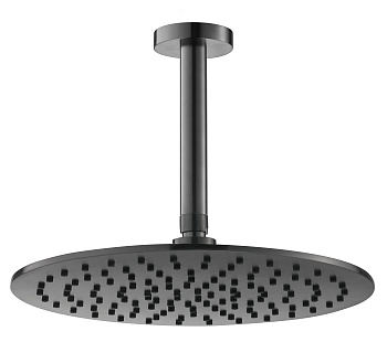 Потолочный (кронштейн 15см) верхний душ 30см Benesque Lumiere 22010603 черный брашированный