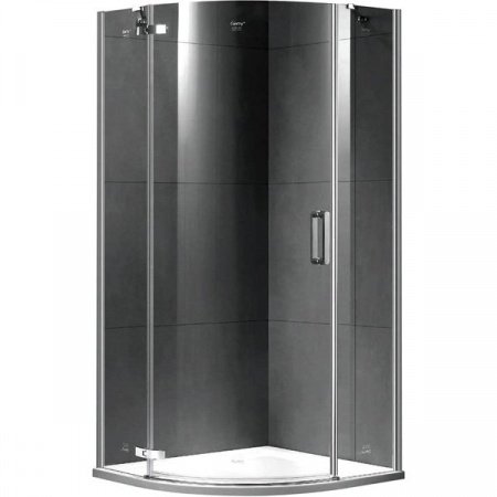 Душевой уголок Gemy S29076 L 90х90 профиль Хром стекло прозрачное