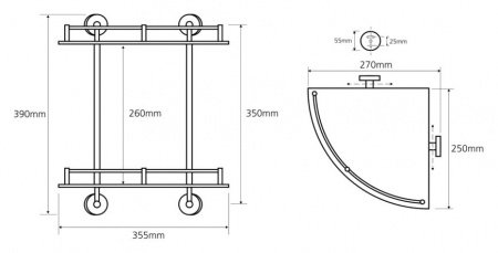 Полочка Bemeta Omega 104202142 Хром