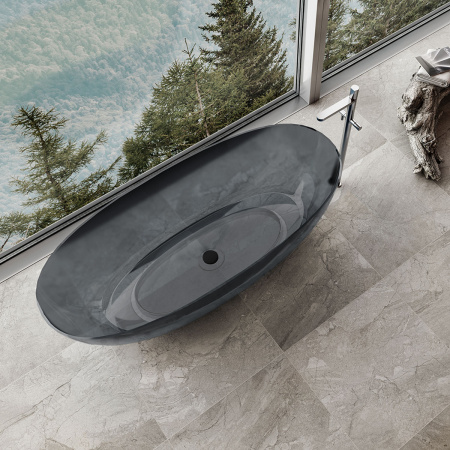 Ванна из полиэфирной смолы 170х75 Vincea VBT-6T01B черный