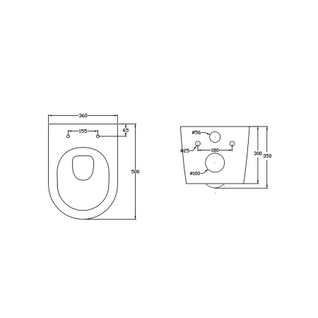 Унитаз подвесной безободковый Vincea One VT1-29 белый, с сиденьем микролифт