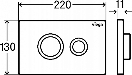 Кнопка смыва Viega Visign for Public 11 774332 белый