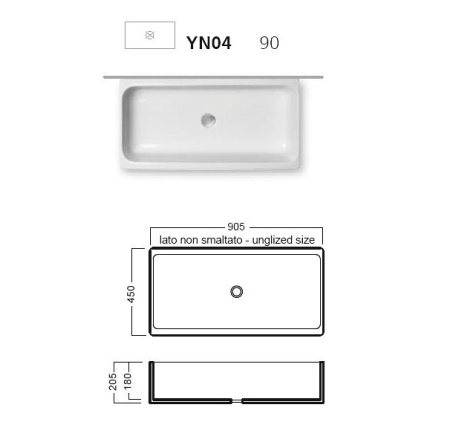 Раковина Hatria Specials (90 см) хозяйственная