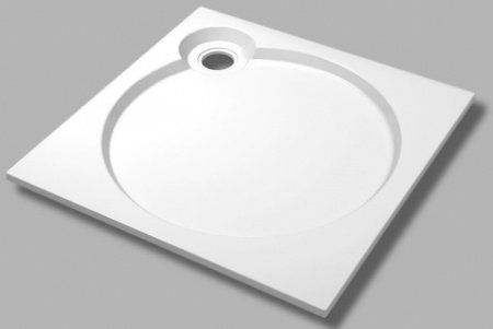Поддон из литьевого мрамора Cezares Tray S A 80x80x6 Белый