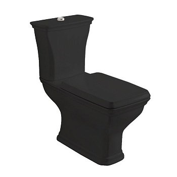 Унитаз напольный-компакт ArtCeram Civitas CIV004 03;00 черный, без сиденья