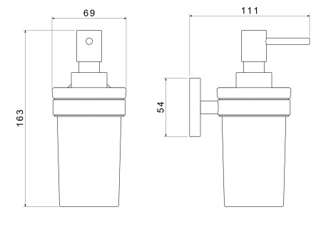 Дозатор для мыла Aquatek Европа AQ4105MB черный матовый