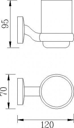 Стакан для зубных щеток Rush Fiji FI18310 Хром