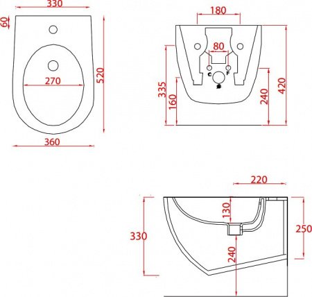Биде подвесное ArtCeram File 2.0 FLB001 01 00/FLB001 30