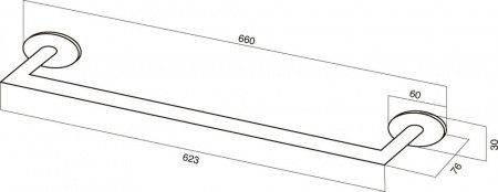 Держатель для полотенец AM PM Awe A15346400 Хром