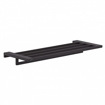 Полка для полотенец с держателем Hansgrohe AddStories 41751670 черный матовый