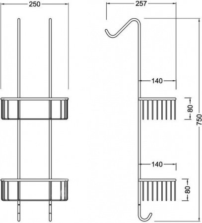 Полка корзина Timo Nelson 150084/00 Хром