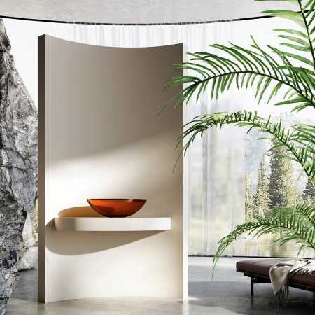 Раковина накладная 50см ABBER Kristall AT2802Opal коричневый