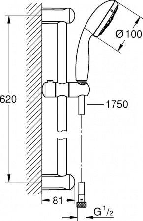 Душевой гарнитур Grohe Tempesta New 27794001 Хром