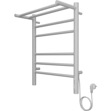 Полотенцесушитель электрический с полкой Terminus Аврора П6 45х60 КС 903, белый матовый