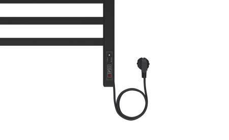 Полотенцесушитель элекрический Aquatek Альтаир 90х50 черный матовый