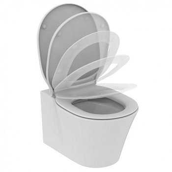 Безободковый подвесной унитаз Ideal Standard CONNECT AIR Rimless K819501 с сиденьем микролифт