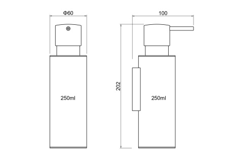 Дозатор для мыла Aquatek Оберон AQ4205MB черный матовый
