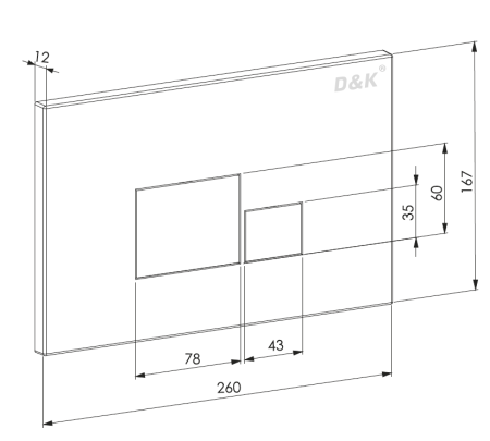 Кнопка смыва для унитазов DQ Quadro DB1519001 хром