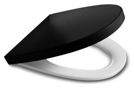 Крышка-сиденье Roca Khroma 801652F7T черная, с микролифтом, петли хром