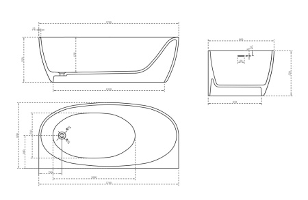 Карбоновая ванна ABBER Karbon AK9004 черная
