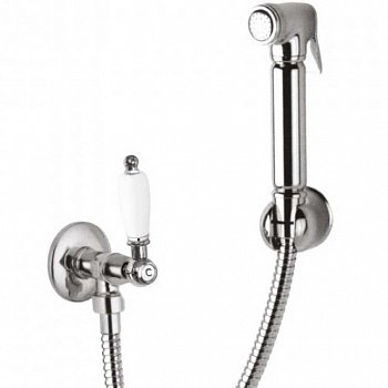 Гигиенический душ Cezares First KS ручка Белая Хром