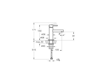 Смеситель для раковины Vitra Origin A4255536 черный матовый