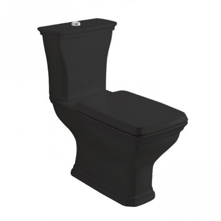 Унитаз напольный-компакт ArtCeram Civitas CIV004 03;00 черный, без сиденья