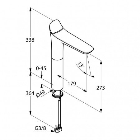 Смеситель для раковины Kludi Ambienta 532980575 хром